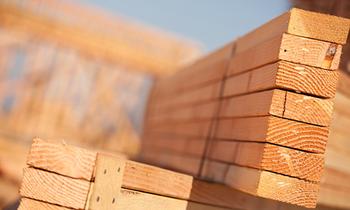 Building materials including lumber and stone transport